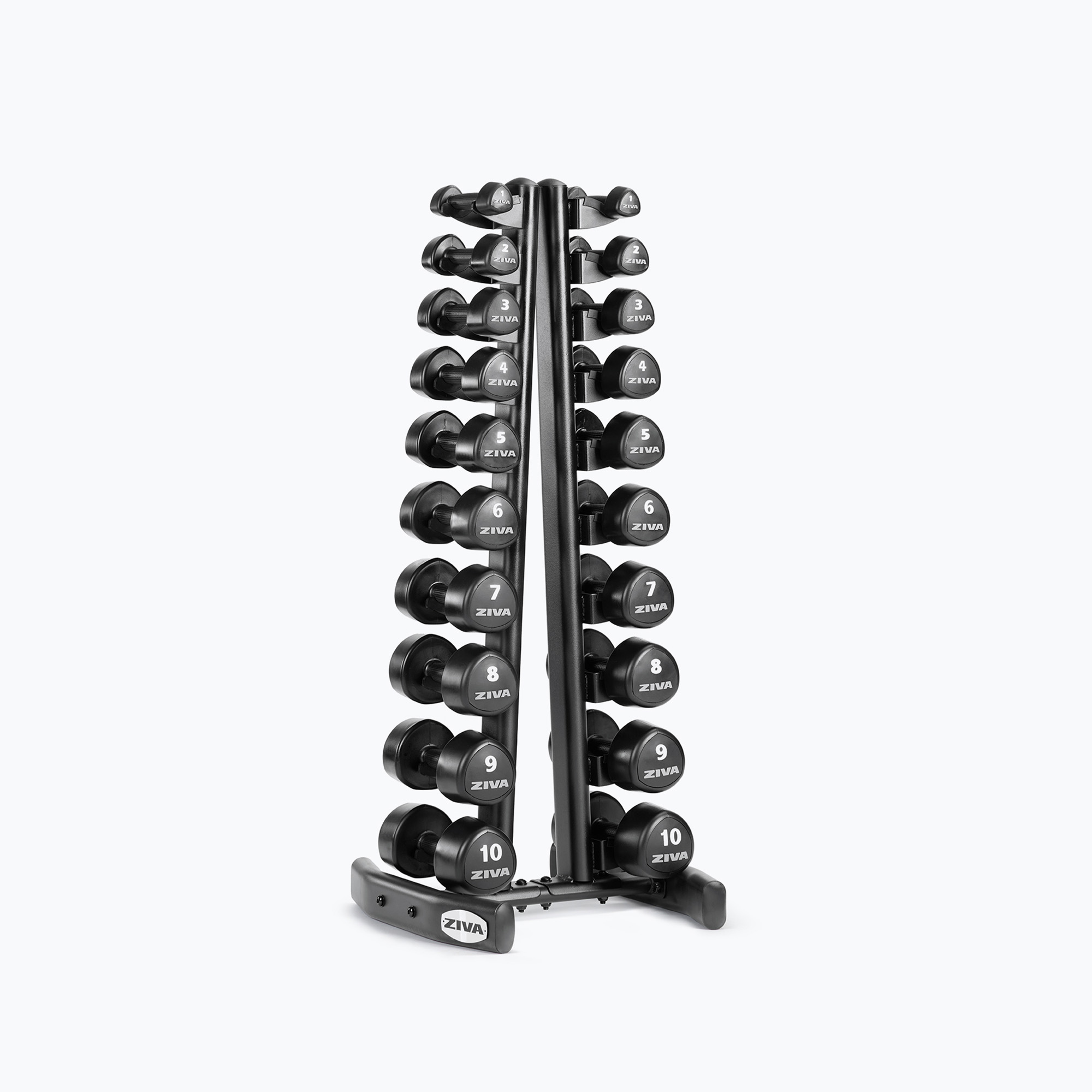 Tạ Rời & Kệ Để Tạ Phòng Tập Studio 17 Bộ Tạ Tay Tam Giác Studio (Tribell) Bọc Cao Su RPU ZIVA Performance (1-10kg) Kèm Kệ Tháp Để Tạ Tam Giác Studio Tribell ZIVA Performance (1–10kg)