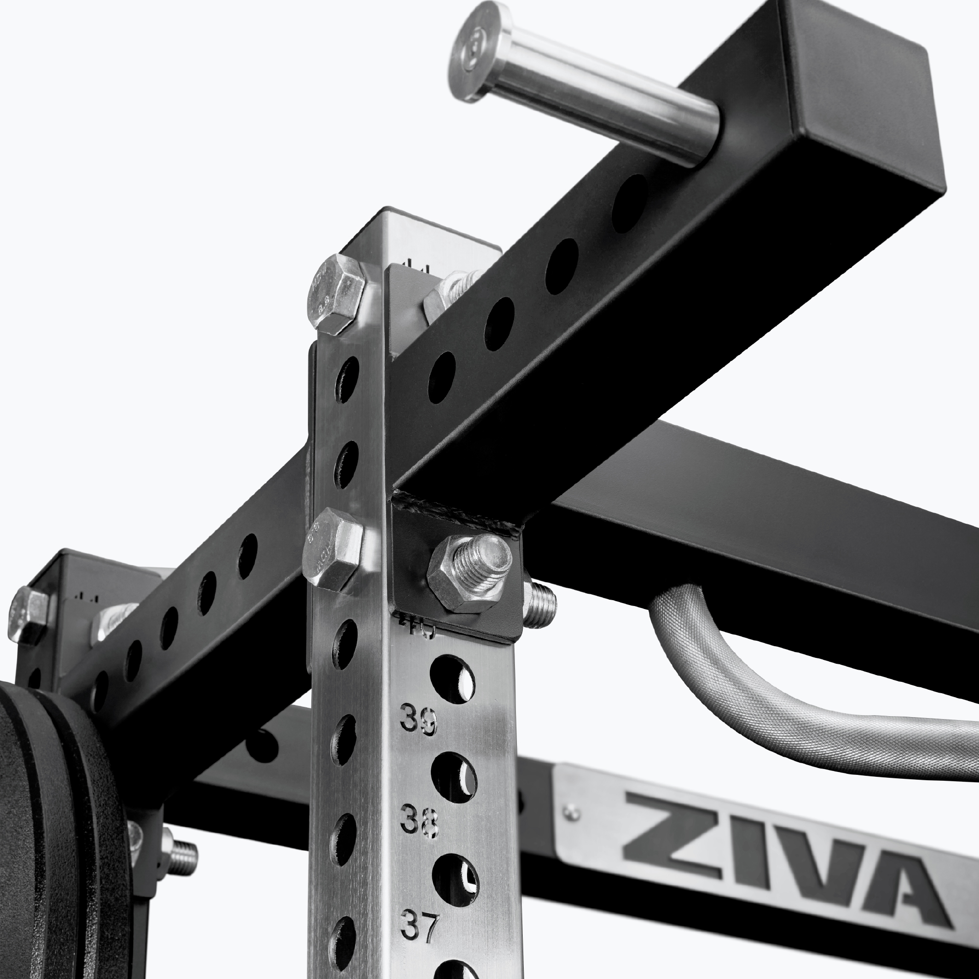 Khung Gánh Tạ Half Rack Nhỏ Gọn (Small Footprint) ZIVA INOX (ZIN-RKHF-2126) | ZIVA® 3 Góc chụp 2