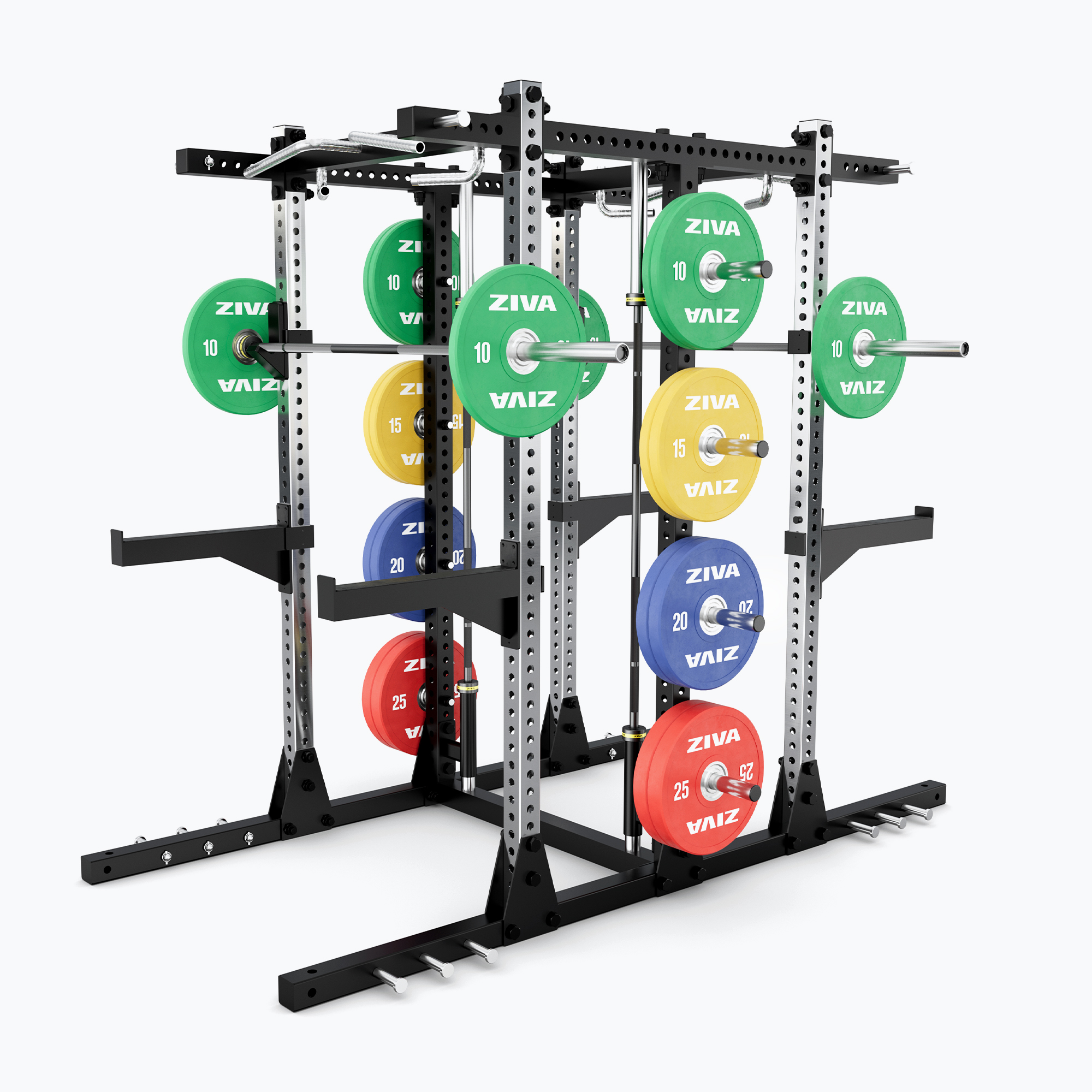 Khung Gánh Tạ Đôi Lưng Tựa Lưng (Double Half Rack) ZIVA INOX