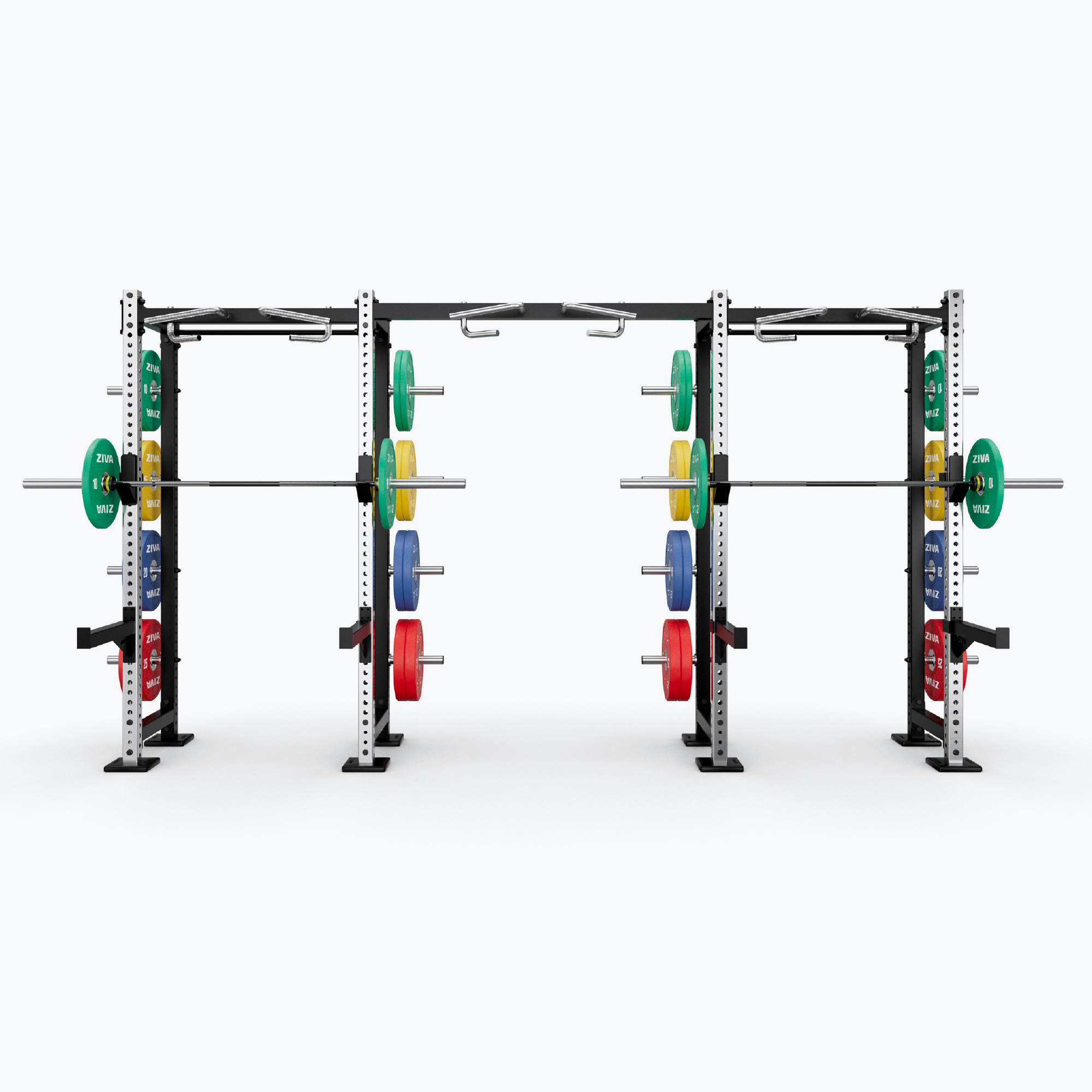 Hệ Thống Giàn Tập Đa Năng Gắn Tường ZIVA INOX Wall 3 Khoang (Khung Half Rack Đôi)